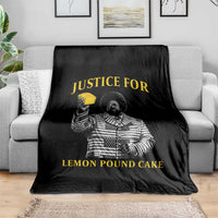 Justice For Lemon Pound Cake Throw Blanket Vintage Rap Free Speech