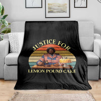 Justice For Lemon Pound Cake Throw Blanket Retro Rap Free Speech