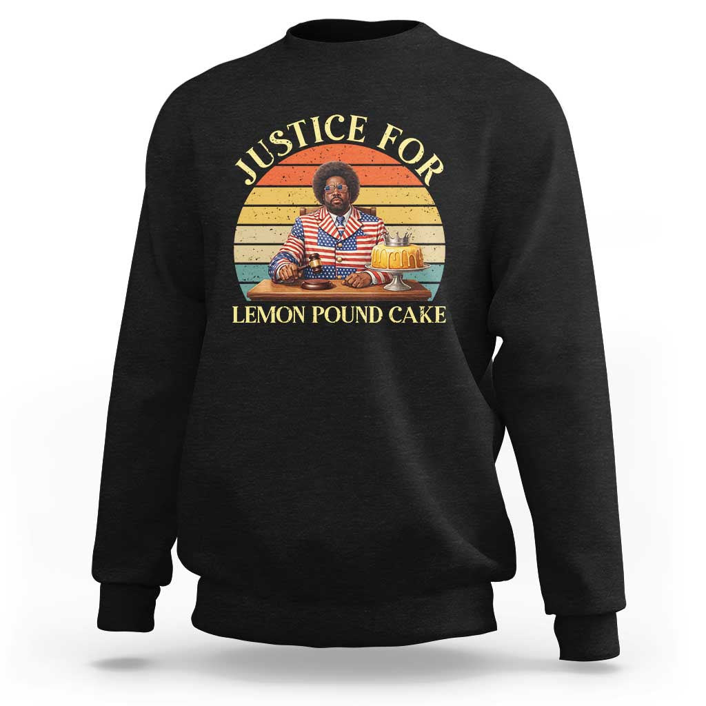Justice For Lemon Pound Cake Sweatshirt Retro Rap Free Speech