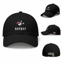 Norway Football Baseball Cap Silly Goose Soccer Fan Support