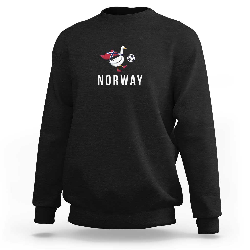 Norway Football Sweatshirt Silly Goose Soccer Fan Support