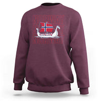 Norwegian Viking Ship Flag Boat Norway Heritage Sweatshirt