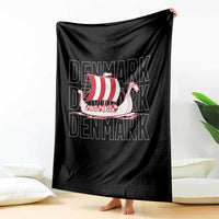 Denmark Flag Viking Ship Danes Danish Roots Dansk Denmark Throw Blanket