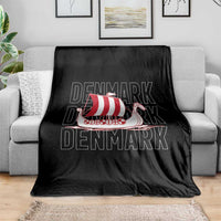 Denmark Flag Viking Ship Danes Danish Roots Dansk Denmark Throw Blanket