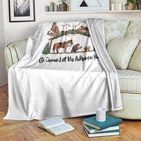 Nativity Scene Christmas Throw Blanket Cowboy Bible Scripture Verse Western - Wonder Print Shop