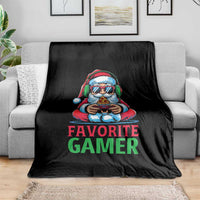 Funny Santa Gamer Christmas Throw Blanket - Wonder Print Shop