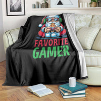 Funny Santa Gamer Christmas Throw Blanket - Wonder Print Shop