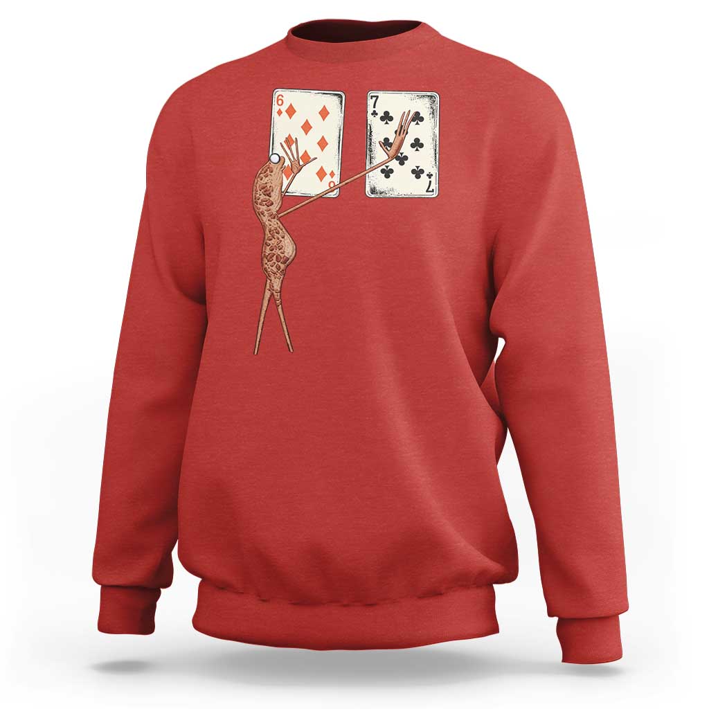 67 Marcus The Worm Poker Game Sweatshirt Funny Six Seven Meme Playing Cards - Wonder Print Shop