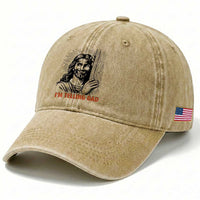 Funny Jesus Christian Meme Washed Cotton Baseball Cap I Am Telling Dad
