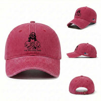 Funny Jesus Meme Washed Cotton Baseball Cap I Am Telling Dad