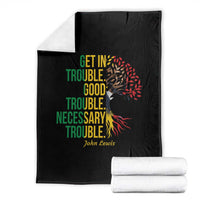 John Lewis Quote Civil Rights Throw Blanket Get in Good Necessary Trouble