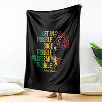 John Lewis Quote Civil Rights Throw Blanket Get in Good Necessary Trouble