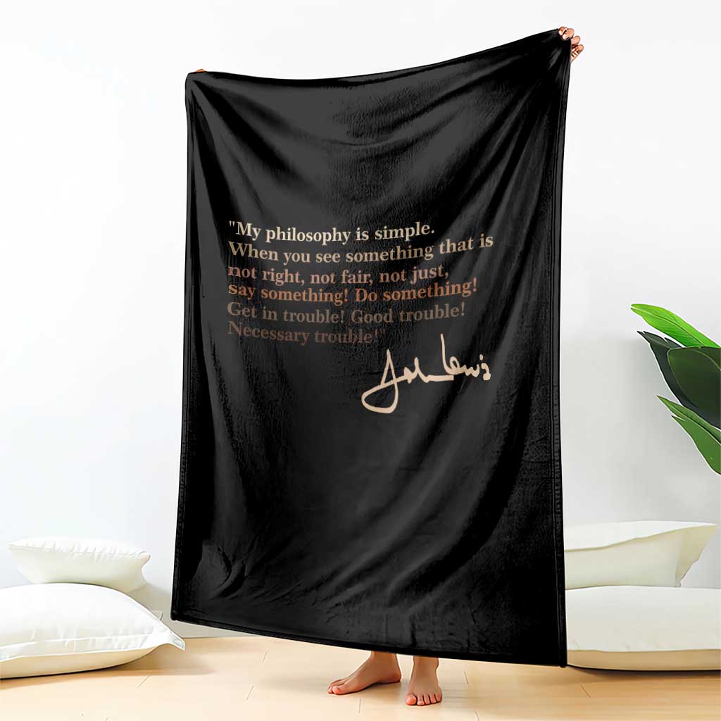 John Lewis Quote Throw Blanket Black History Month