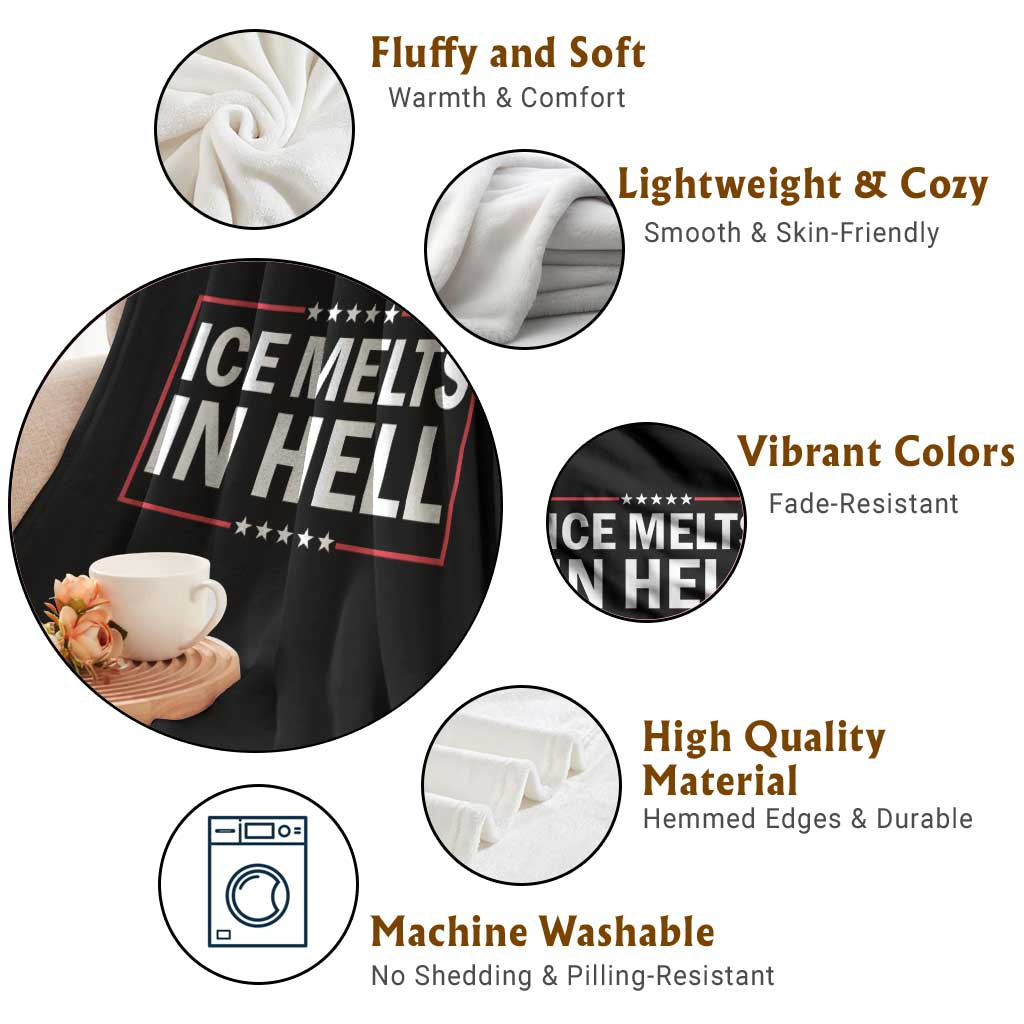 Ice Melts In Hell Throw Blanket Immigrant Rights Activist Statement Protest Quote
