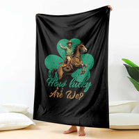 How Lucky Are We Throw Blanket Cowboy Western Irish St Patrick's Day