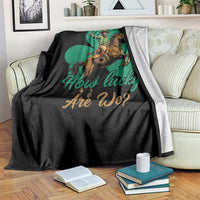 How Lucky Are We Throw Blanket Cowboy Western Irish St Patrick's Day