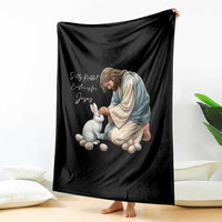 Silly Rabbit Easter Is For Jesus Throw Blanket Christian Easter Religious