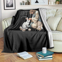 Silly Rabbit Easter Is For Jesus Throw Blanket Christian Easter Religious