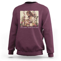 Silly Rabbit Easter Is For Jesus Sweatshirt Christian Jeusus Floral Easter
