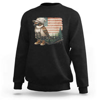 Bird Nerd Sweatshirt Funny Bird Watching Patriotic American Flag - Wonder Print Shop