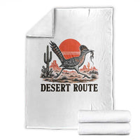 Arizona Roadrunner Bird Desert Landscape Cactus Throw Blanket
