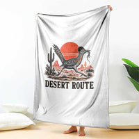 Arizona Roadrunner Bird Desert Landscape Cactus Throw Blanket