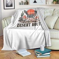 Arizona Roadrunner Bird Desert Landscape Cactus Throw Blanket