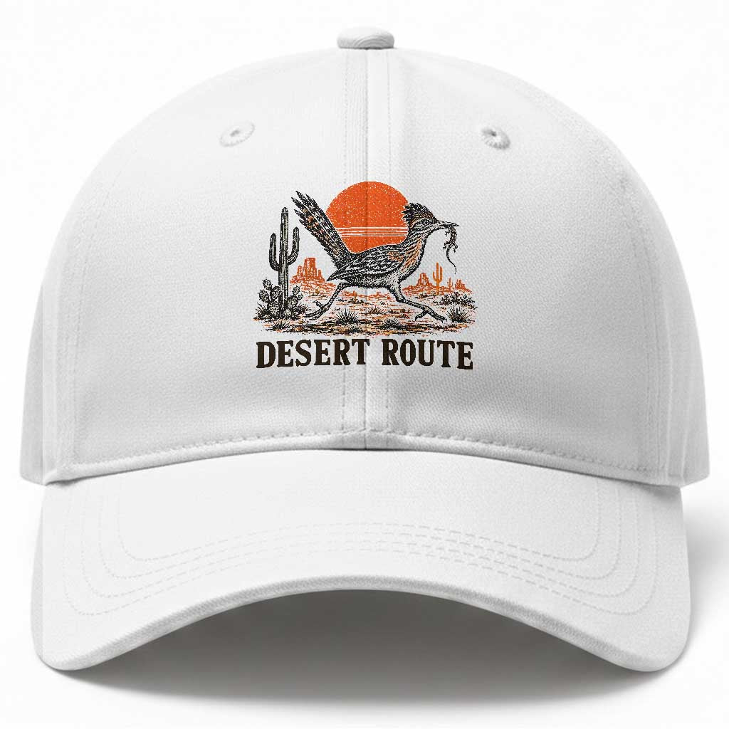 Arizona Roadrunner Bird Desert Landscape Cactus Baseball Cap
