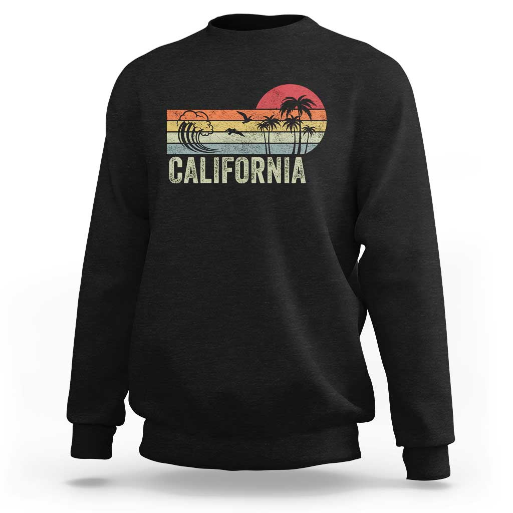 Retro California Beach Shirt, Vintage Cali Sunset Tee Sweatshirt