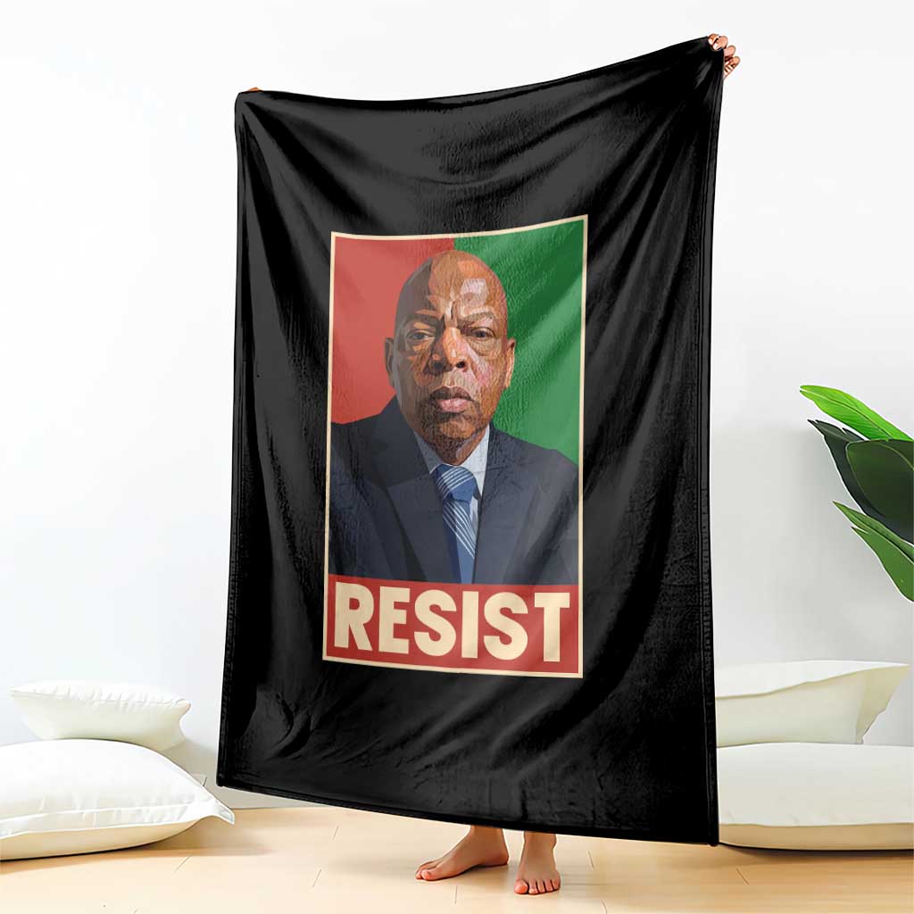 Resist Protest Civil Rights Throw Blanket John Lewis Black History