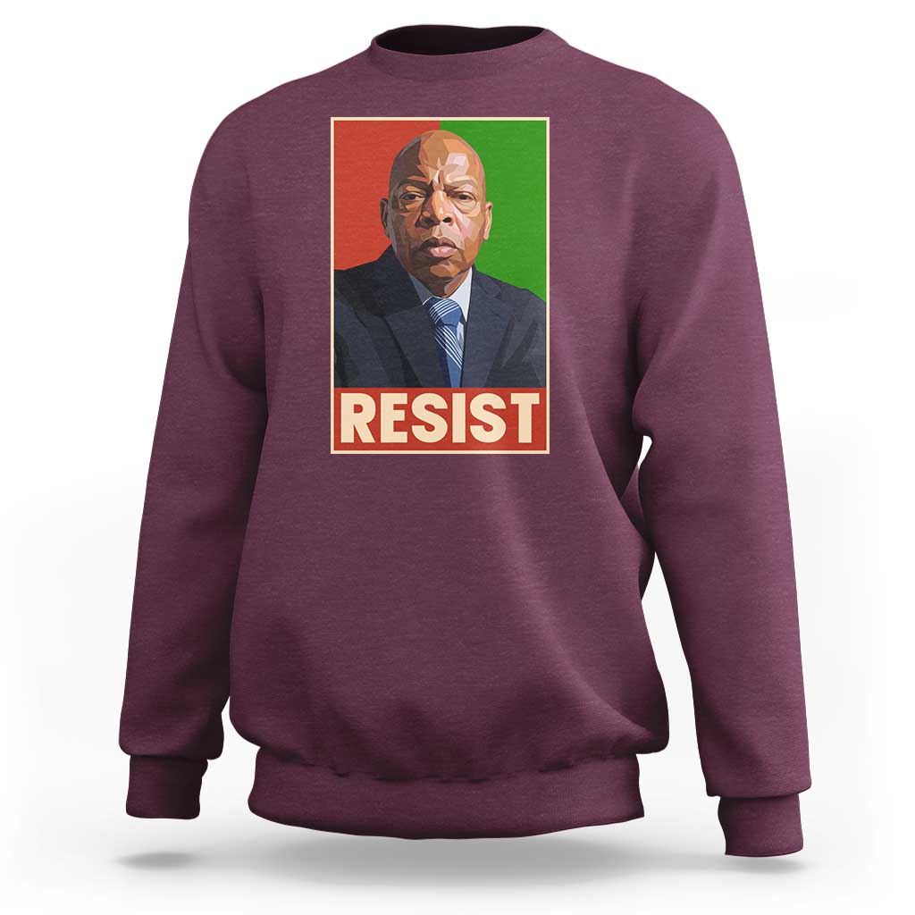 Resist Protest Civil Rights Sweatshirt John Lewis Black History