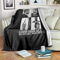 John Lewis Affrican American Throw Blanket Get in Good Necessary Trouble