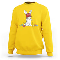 Funny Easter Bunny Wearing Hat American Sweatshirt