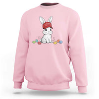 Funny Easter Bunny Wearing Hat American Sweatshirt