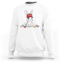 Funny Easter Bunny Wearing Hat American Sweatshirt
