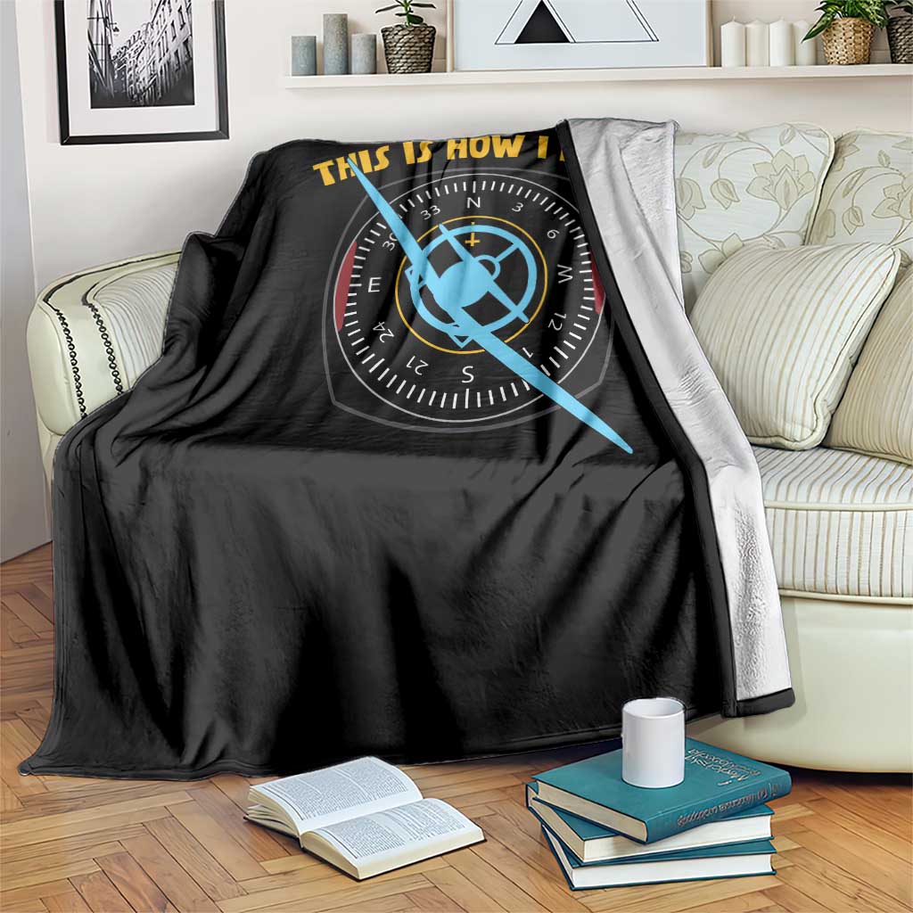 Funny Pilot Aviation Airplane Throw Blanket This Is How We Roll - Wonder Print Shop