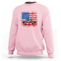Pilot Airplane Patriotic American Flag Plane Aviation Sweatshirt - Wonder Print Shop