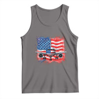 Pilot Airplane Patriotic American Flag Plane Aviation Tank Top - Wonder Print Shop