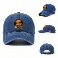 RV Pilot Enjoying The Journey Washed Cotton Baseball Cap Funny Camping Lover