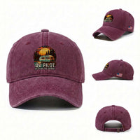 RV Pilot Enjoying The Journey Washed Cotton Baseball Cap Funny Camping Lover
