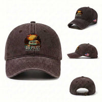 RV Pilot Enjoying The Journey Washed Cotton Baseball Cap Funny Camping Lover