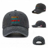 RV Camping Caravan Motorhome Washed Cotton Baseball Cap Just Here For The Hookups