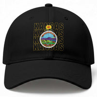 Retro Kansas Flag Vintage KS Souvenir Baseball Cap