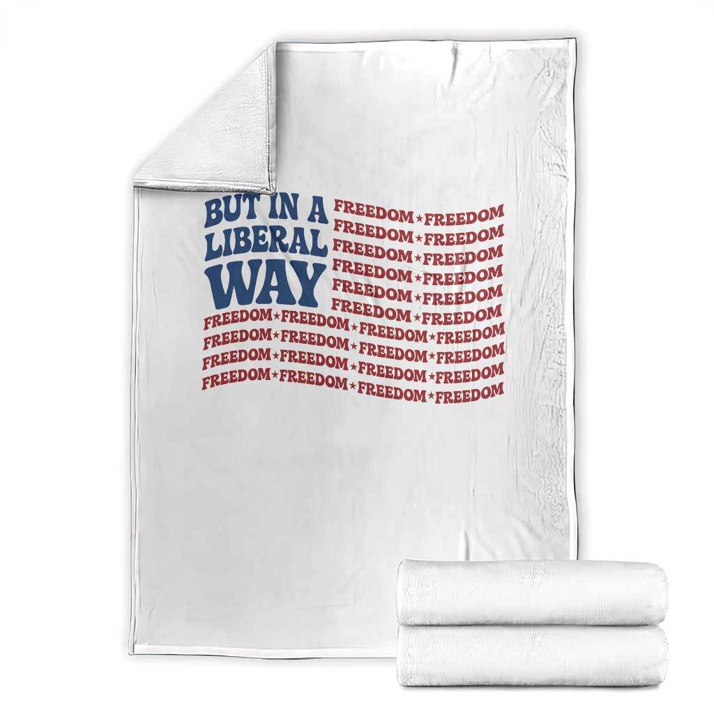 USA But In A Liberal Way 4th of July Throw Blanket Feminist Women's Rights Freedom