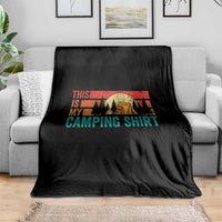 Funny Camper Throw Blanket This Is My Camping Shirt - Wonder Print Shop