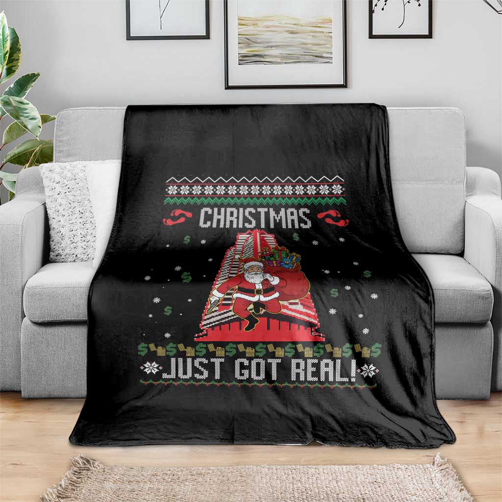 Nakatomi Plaza Christmas Throw Blanket Just Got Real - Wonder Print Shop