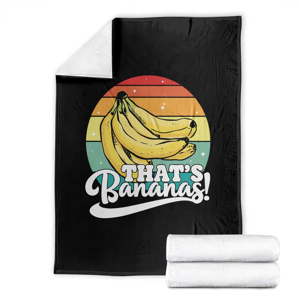 That's Bananas Throw Blanket Funny Banana Lover Saying - Wonder Print Shop