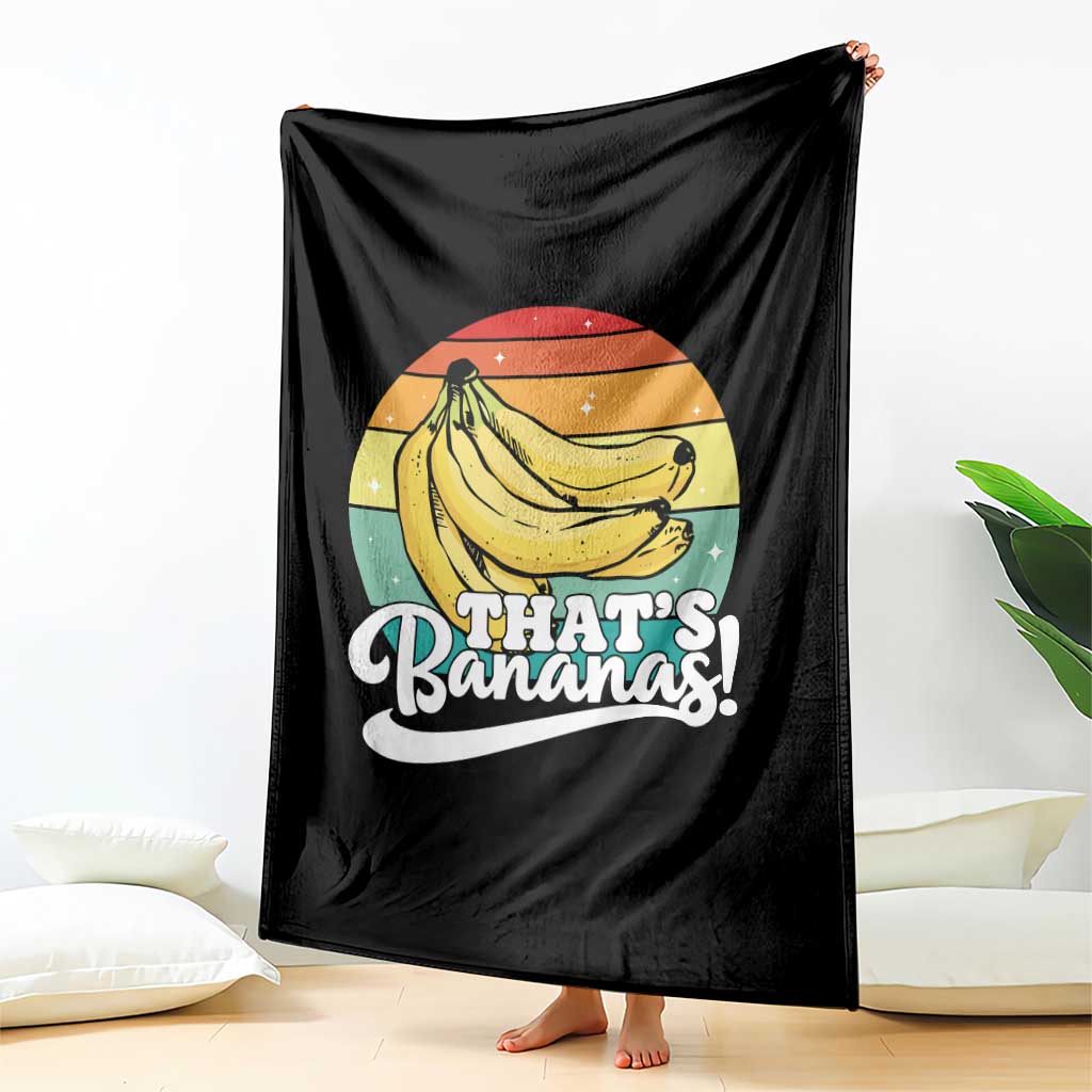 That's Bananas Throw Blanket Funny Banana Lover Saying - Wonder Print Shop