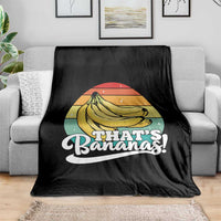 That's Bananas Throw Blanket Funny Banana Lover Saying - Wonder Print Shop