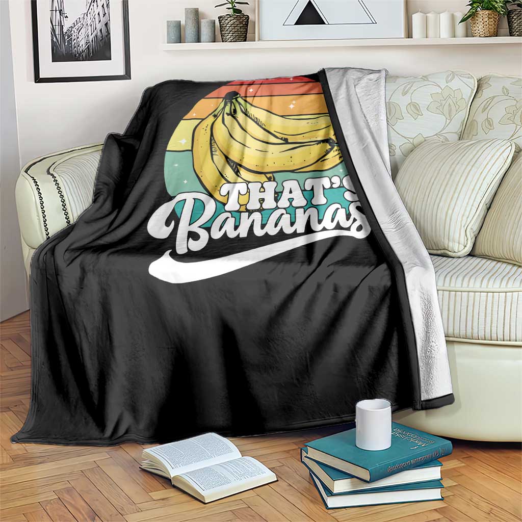 That's Bananas Throw Blanket Funny Banana Lover Saying - Wonder Print Shop